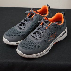 Skechers GOwalk Arch Fit - Size 12 Charcoal/Orange